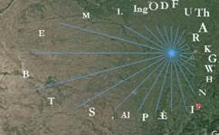 A map with blue lines and white text with Nazca Lines in the background

Description automatically generated